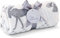 Römer Wellness Kuscheldecke Rudolph weiß/grau – 120 x 150 cm, 190 g/m², Flauschiger Begleiter, Schleife und Anhänger schöne Winterzeit