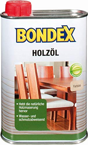 Bondex 428474 Holzöl hellbraun 0,75 L für 10,5 m² - Wasser- und schmutzabweisend - auf Basis natürlicher Rohstoffe - Atmungsaktiv