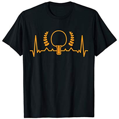 Herzschlag Tischtennis | Ping Pong | Tischtennisspieler EKG T-Shirt