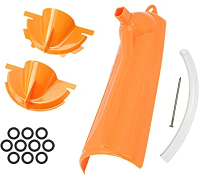 HDBUBALUS Imbuti di Riempimento Olio per Custodia Primaria Set di Imbuti per Filtro Olio Antigoccia con 10 Pezzi di Tappi di Scarico Primari Compatibili con Harley Orange