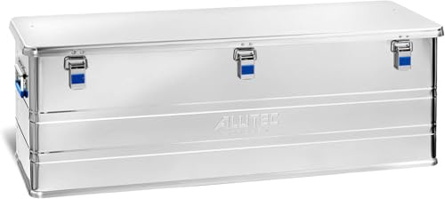 ALUTEC Aluminiumbox Comfort 153 (Inhalt 153 l, Innenmaße (LxBxH) 1150 X 350 X 381 mm, Staub-/spritzwassergeschützt, Werkzeugbox, Aufbewahrungskiste, Gewicht 8,84 kg) 12153