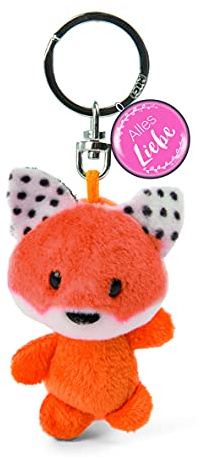 NICI 47532 Portachiavi Volpe Peluche 7 cm Alles Gute, 0,94 x 6,54 x 3,66, Arancione/Bianco