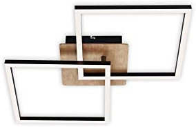 BRILONER - LED Deckenlampe dimmbar in Stufen, schwenkbar, warmweiße Lichtfarbe, LED Lampe, Deckenleuchte, Wohnzimmerlampe, Schlafzimmerlampe, Küchenlampe, Deckenbeleuchtung, 62x36,8x7,3 cm, Schwarz
