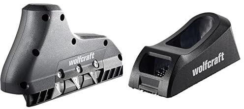 Bundle of wolfcraft Block Plane I 4013000 I The Extra-Wide one-Hand Plane for plasterboard + Wolfcraft Triple-Blade Edge Planer I 4009000 I for Gypsum Plasterboards with Perfectly Bevelled Front Edges