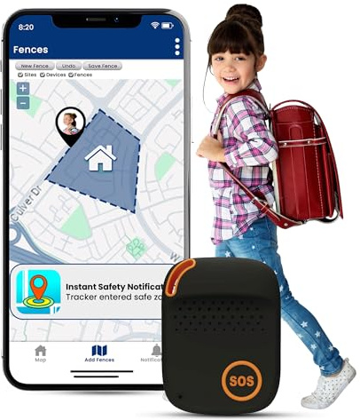 GPS Tracker for Kids with Real-Time Location Tracking, Two-Way Calling & Smart Alerts - Tracking Device for Kids with Geo-Fencing, Water Resistant, SOS Button, Long Battery Life & School Safety