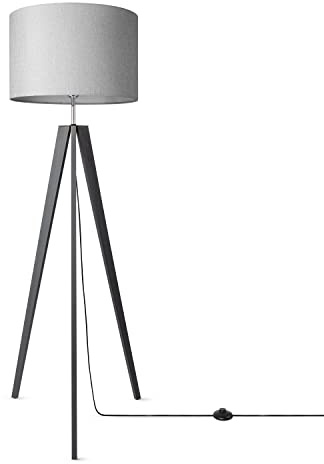 Paco Home Stehlampe Wohnzimmer Standlampe Wohnzimmerlampe E27 Fassung Leselampe Stoffschirm Lampe Schlafzimmer Stativ Stoff Lampenschirm Mit Schalter