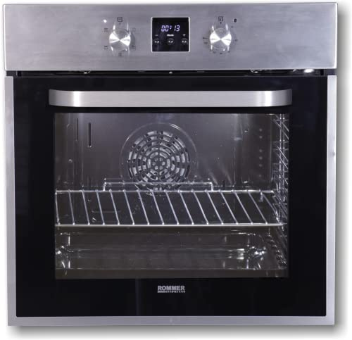 Horno encastrable Rommer H-611, Color negro + inox., Clase A