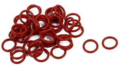 Gummi O-Ringe Dichtungsringe Gummi Unterlegscheiben 50 Stück 8mm x 1mm O-Ringe Gummi NBR Hitzebeständig Dichtungsring Ösen Rot (50 piezas 8mm x 1
