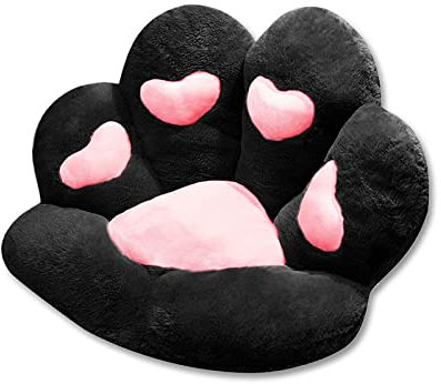 Pomurom Sitzkissen für Stuhl, Niedliches Plüschkissen in Katzenpfotenfor, Weicher Plüsch Sitzpolster Stuhl, Lazy Kissen Rückenkissen Sofakissen, Stuhlkissen für Sofa Zuhause Schlafzimmer Büro 70x60cm