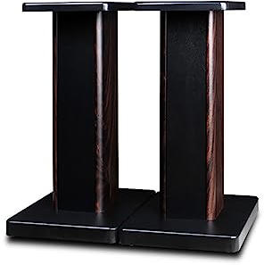 Ddasam lautsprecherstander(40cm) Holz 1 Paar Ständer für Heimkino, HiFi, Bücherregal und Satelliten-Lautsprecher, Holzmaserung, verbessertes Hörerlebnis für Heimkinos