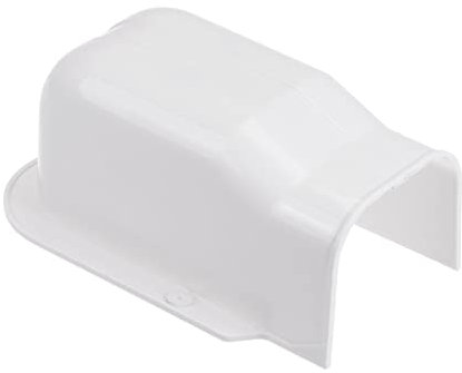 PATIKIL 3 PVC Cubierta Decorativa Línea, Pared Entrada Tapa Tubo Piezas Accesorios para Aire Acondicionador Central AC Calefacción Bomba, Blanco