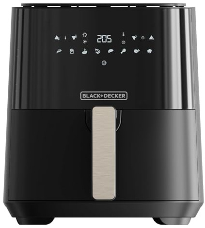 Black & Decker - Freidora de aire 5L | 1450W | Capacidad 5L | Pantalla digital | Temperatura hasta 200 C | Temporizador hasta 90min