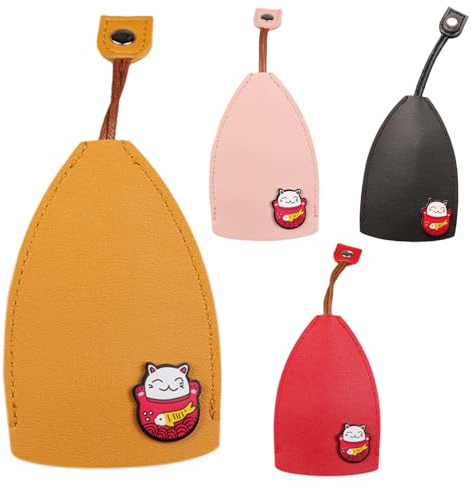 4 Pièces Etuis Porte-Clés, Sac à Clés, Grande Capacité Pochette à Clés En Cuir Pu, Étui De Clé De Voiture Créatif à Tirer Pour Homme Et Femme