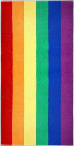 okoikfc 3D Strandtuch 80x160 cm Regenbogen Badetuch Groß Regenbogen Microfaser Handtücher Weich Schnell Trocknen Strandhandtuch Herren Frauen Badetücher, Strandtücher Strandlaken Handtuch A1340