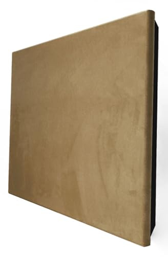 2er-Pack – Akustik-Samtstoffpaneel CINEMATIC mit Befestigungsset | Dekorative Schallabsorber-Paneel | Schalldämmung - Akustikoptimierung | Farbe: [Panel 50x50x5cm | Gold]