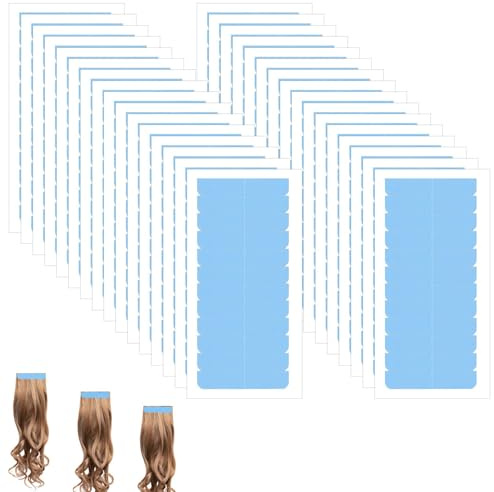30 Sheets/360pcs Hair Adhesive Tapes, Double-Sided Pre-Cut Strong Human Toupee Extension Tape Tabs Replacement Extra Lace Wig Tape Beauty Tool