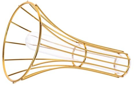 TINEASUR Eisenkunstvase Minimalistisch Für Hydrokultur-röhrenvase Tisch-hohlpflanzer-Design Pflanzenbehälter Wohnschmuck Blumenarrangementvase Plastikblumenvase Heimeinrichtung