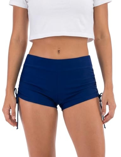FLADY Period bikini underdel menstruell läckagesäker badshorts period bikini byxor period trosor för damer och tonårsflickor, BLÅ, L