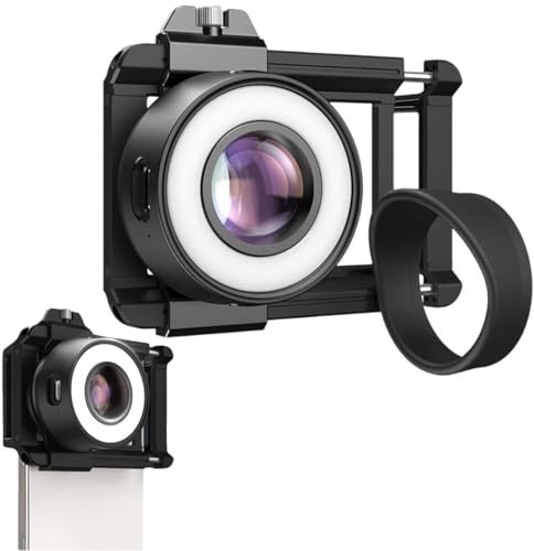 Mini microscopio de bolsillo para teléfono 120X, lente externa para teléfono móvil, accesorios de cámara de microscopio digital portátil, con lente CPL, luz LED, diseño de clip universal