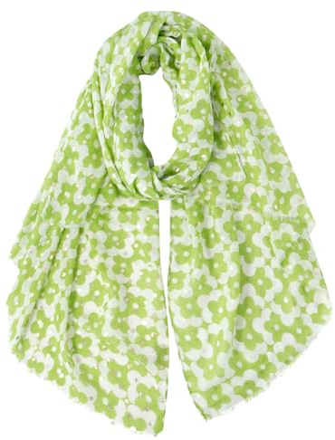 DAMILY Leichter Schal für Damen Mode Blumenmuster Wrap Schal Bequeme Stola Halstuch, 180*90cm