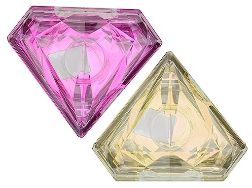 VALICLUD 2pezzi Scatola Portaciglia Finte in Acrilico Portatile Forma Di Diamante Custodia Protettiva Leggera Per Ciglia Finte Per Viaggi e Conservazione Sicura