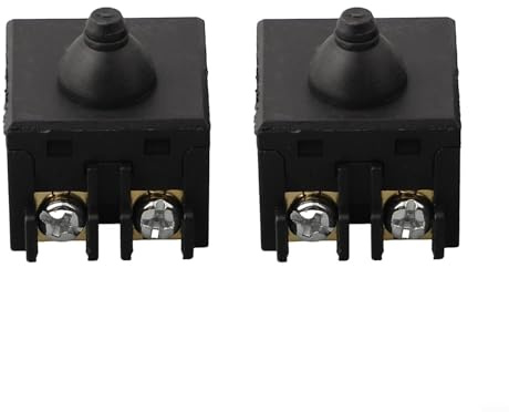 Lot de 2 interrupteurs à bouton-poussoir pour meuleuse d'angle, compatibilité 100 mm