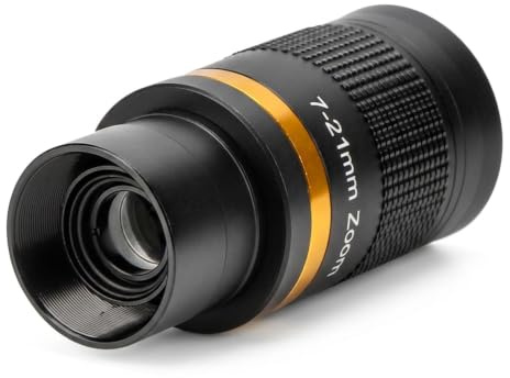 ZenithAur Professional Astronomical Telescope Eyepiece 7-21mm Continuous Zoom Eyepiece for Astronomy 1.25 Inch/31.7 MM