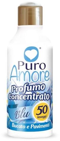 Puro Amore Profumo Concentrato Blu per Bucato e Pavimenti, 50 Lavaggi, 250 ml