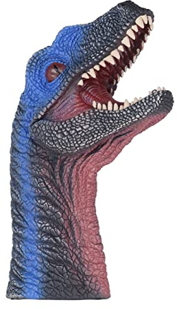 Acouto Dinosaurie Handdocka Mjukt Gummi Interaktiv Dinosaurie Puppet Toy för Hållbar Mjuk är Mjuk Hand PuppetDinosaurie Puppet ToyInteractive Dinosaur ToySoft Rubber
