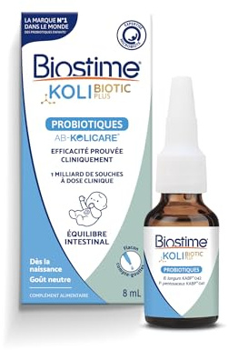 Biostime KOLI BIOTIC Plus, probiotiques bébé dès la naissance au format compte-gouttes 8ml - Efficacité prouvée cliniquement