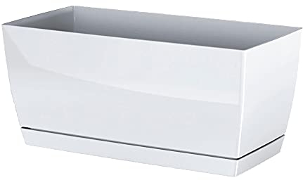 Kunststoff-Pflanzgefäß Coubi Case P weiß 39 (L) x 19 (B) x 18,2 (H) cm