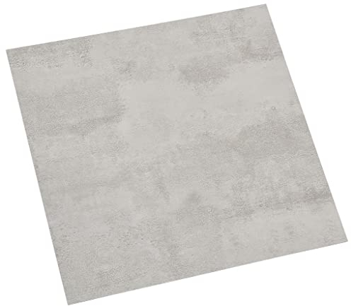 vidaXL 55x PVC-Fliesen Selbstklebend Vinyl-Fliesen Vinylboden Bodenbelag Laminat Dielen Fußboden Laminatboden Fliese Wohnzimmer 5,11m² Hellgrau
