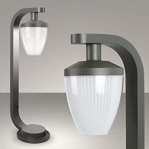 Maxkomfort Standleuchte 60cm Anthrazit IP44 für E27 LED (Max 25W) – Wetterfeste Wegeleuchte aus Aluminium im imposanten Design für Garten, Einfahrt & Wege