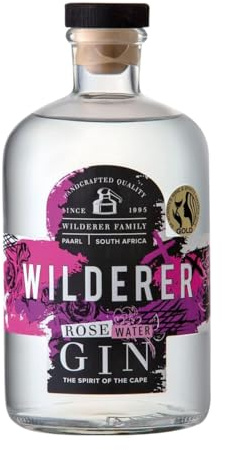 Wilderer Rose Water Gin - Handcrafted Quality/The Spirit of the Cape/Gin aus Südafrika (1 x 1.0l)