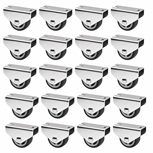 SOTECH 20er Set Kastenrolle PASSAU Ø 30 mm dunkelgrau Transportbockrolle | für Unterbaumontage leise und bodenschonend Ideal für Bettkästen und Bodenschubladen
