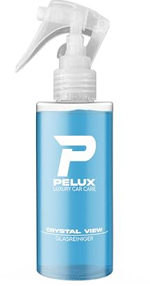 PELUX Glasreiniger - Crystal View streifenfrei schnell Auto Fensterscheiben Reiniger (150 ml mit Sprühkopf)
