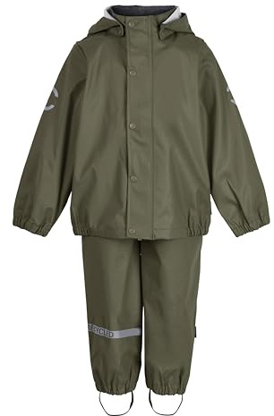 Mikk-line PU rycelced regnset med fjädring, Dammig oliv, 86 cm