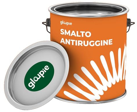 GLOUPIE Smalto Antiruggine Sintetico Per Protezione E Decorazione Di Finiture E Rivestimenti Interni Ed Esterni, Verde Vittoria, Confezione 0,75 Lt, Made In Italy