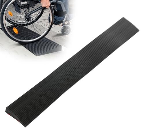 90x8cm Übergangsprofil, Überstreifen für Türschwellen, Übergangsprofil Selbstklebend, Innenschräge über Höhe:1-3cm für Böden (1, Schwarz, 90 * 8 * 1cm)