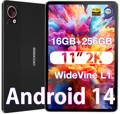 DOOGEE T30S Tablet 11 Pollici 2024, 16GB RAM + 256GB ROM (TF 1TB), 2.4K PC, 8580mAh 4G LTE + 5G WiFi Con Sim, 13MP+8MP Octa-Core Android 14 Gaming, OTG/BT5/GPS/Widevine L1