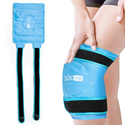 Kühlmanschette Knie,32 x 25cm Groß Kühlpads Gel zu Knieschmerzen, Hot & Cold Cooling Pack für Knieschmerzen, Sport-Muskel-Verletzungen/Arthritis/Prellungen/Schwellungen