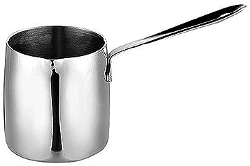 Sonhomay 14oz Turkish Coffee Pot Stainless Steel Milk Warmer Butter Melting Pot Coffee Pot for Lattes Melting Butter Hot Chocolate Brewing Tea