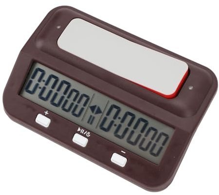 Digitaler Schachtimer mit Professionellen Erweiterten Funktionen, Schachuhr mit Bonusverzögerung für Schachbegeisterte und Trainingseinrichtungen, Geeignet für Heimtraining und