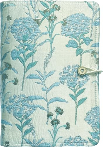 ipoul Journal für Frauen, Blume Stickerei Nachfüllbar Journal, A5 Binder 6 Ring, Budget Binder, Planer Binder, Nachfüllbares Notebook, Reisetagebuch, Geschenk für Freunde weiblich, blau