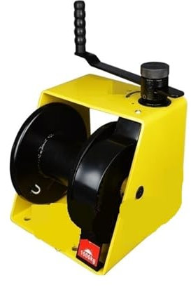 Handwinde, 250 kg, Turbo-Stangen-Handwinde mit selbstsichernder, robuster Hebe- und Zugwinde, manuelle Ankerwinde für Autoanhänger zum Abschleppen von Anhängern, Booten oder Geländefahrzeugen (250 k