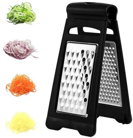 Grattugia per formaggio, grattugia per verdure a doppia grattugia in acciaio inox, doppia grattugia manuale per alimenti, grattugia pieghevole per alimenti, grattugia verticale per formaggio, patate