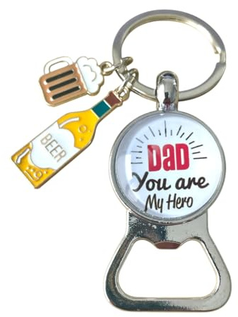 Porte-clés Décapsuleur Papa - Cadeau Original Homme Fête Anniversaire