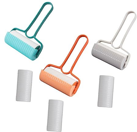 HANABASS 3sets Hair Sticky Roller Lint Roller Refills for Lint Pet Hair Sticky Washable Clothes Debobbler