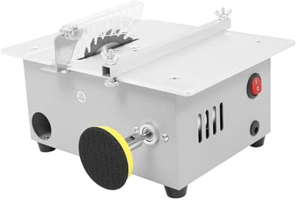 240W Multifunktions-Tischsäge Elektrisch Tischsäge Mini-Tischsäge Mit 4* Sägeblätter (0,1-20mm einstellbar) für Modellbau, Bastelwerkstatt, Hobbyentwicklung, kreative F&E und mehr