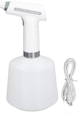 Pulvérisateur électrique en 1L, Brumage Haute Pression Automatique et Nez Rotatif, Rechargeable USB avec Indication de Charge pour Jardin, verger et Ferme (1,5 L)
